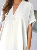 V-Neck Short Sleeves Dress