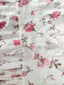 Full Size Floral V-Neck Long Sleeve Mini Dress Plus Size - Store 42