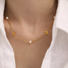 Freshwater Pearl 18K Gold-Plated Flower Necklace Gold One Size