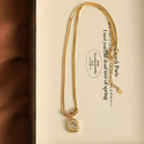 18K Gold-Plated Zircon Heart Necklace