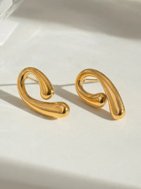 18K Gold-Plated Stainless Steel Geometric Shape Earrings