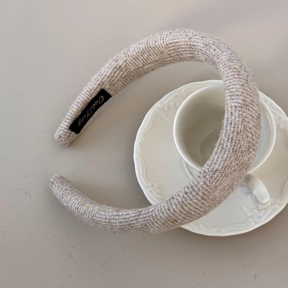 Stylish Polyester Wide Hair Headband - One Size, Imported Fashion Accessory