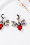 Handcrafted Natural Stone Bee Dangle Earrings in Alloy - Unique Nature-Inspired Jewelry - Store 42