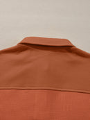 Long Sleeve Thermal Knit Polo Top