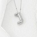 Copper Bubble Letter Pendant Necklace Style J One Size