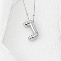 Copper Bubble Letter Pendant Necklace Style J One Size