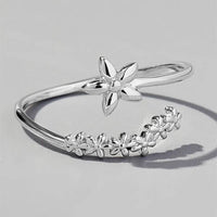 Elegant 925 Sterling Silver Flower Ring for Women - Stylish Floral Design Jewelry - Store 42