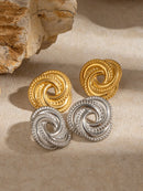 Stainless Steel Volution Stud Earrings