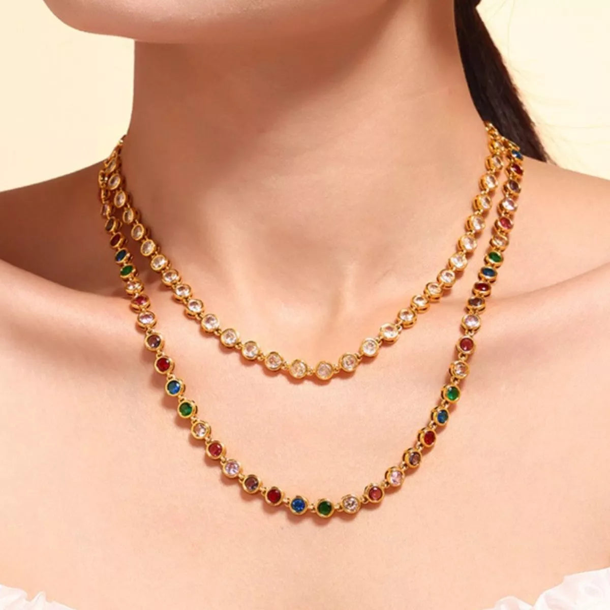 18K Gold-Plated Zircon Necklace
