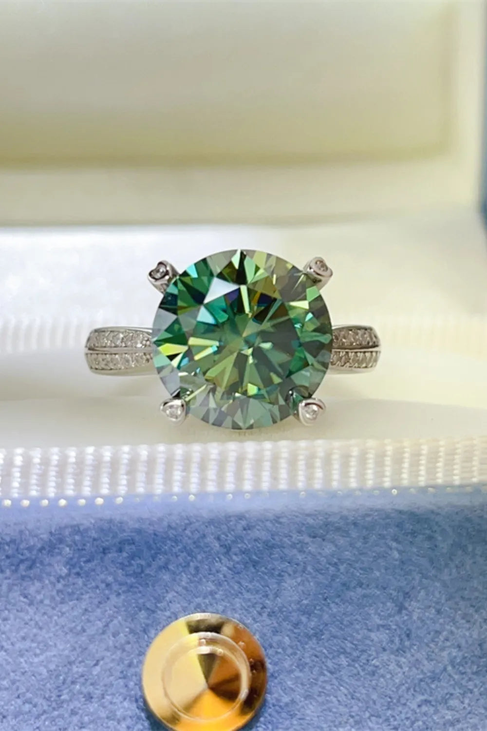 5 Carat Moissanite Ring in 925 Sterling Silver with Certificate - Elegant Jewelry Piece
