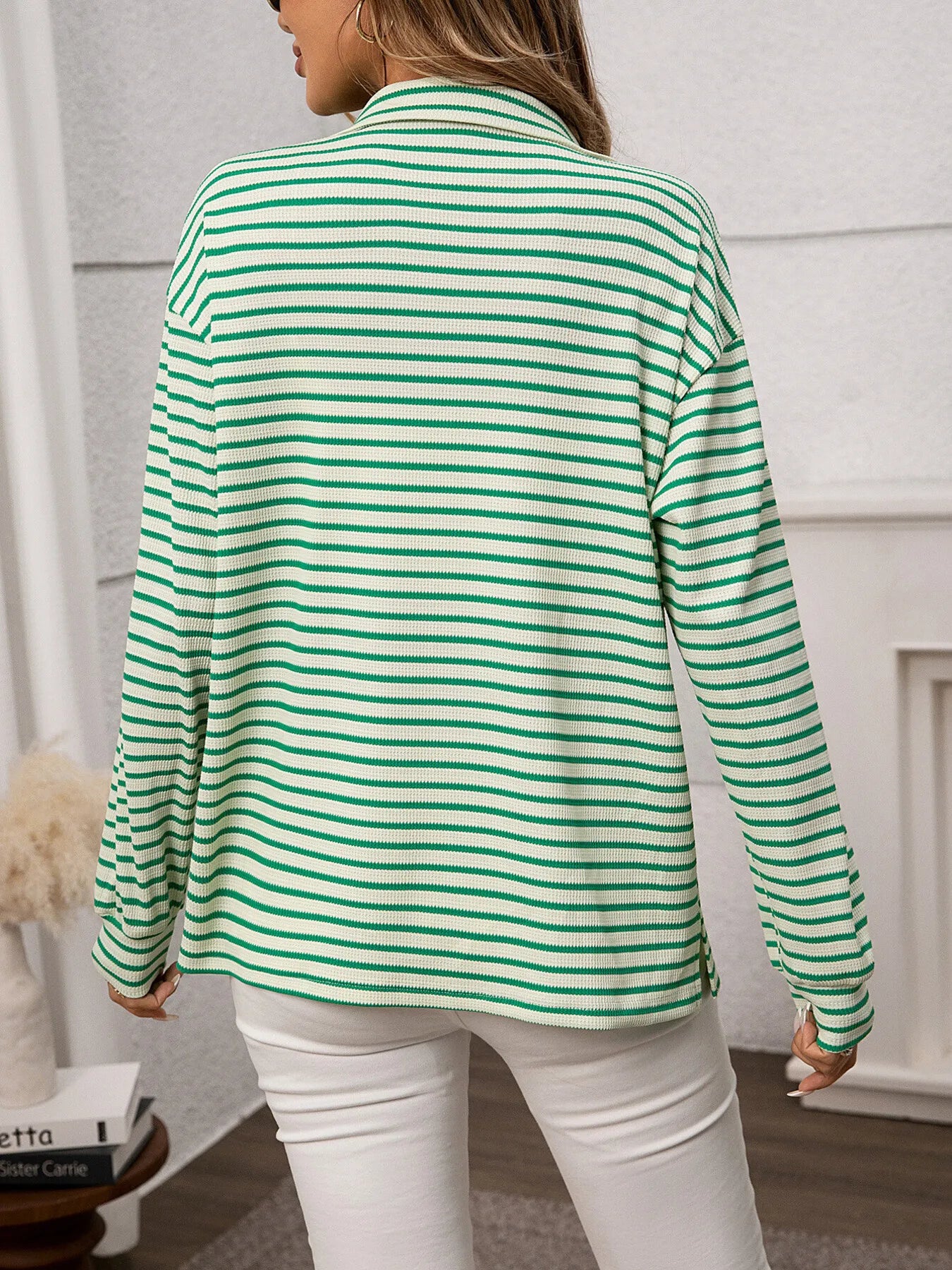Striped Button Up Long Sleeve Shirt