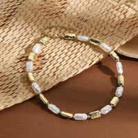 Alloy Pearl Chain Necklace
