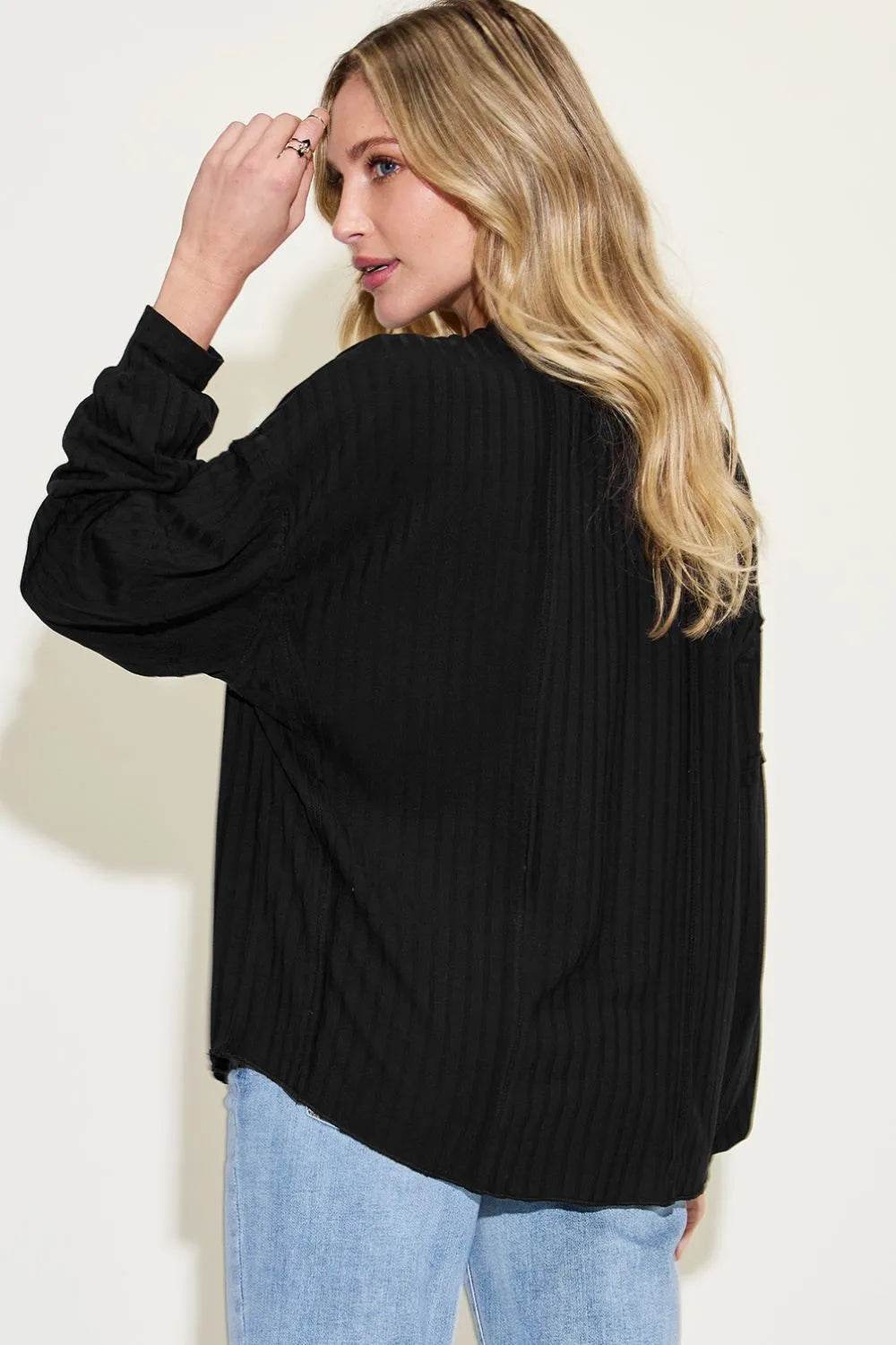 Basic Bae Full Size Ribbed Round Neck Long Sleeve T-Shirt - Store 42