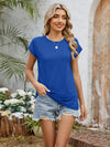 Round Neck Short Sleeve T-Shirt Royal Blue