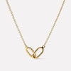Elegant 18K Gold-Plated Interlocked Titanium Steel Necklace with Adjustable Chain - Store 42