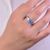 2 Carat Moissanite 925 Sterling Silver Ring Silver