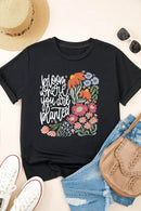 Trendy Graphic Round Neck Short Sleeve T-Shirt - Slightly Stretchy, Soft Polyester Cotton Blend - Store 42