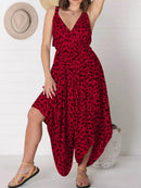 Full Size Leopard Print V-Neck Wide Leg Jumpsuit Plus Size - Store 42