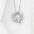 Elegant Copper Bubble Letter Pendant Necklace - Platinum-Plated, 17.7 in Chain Length - Store 42