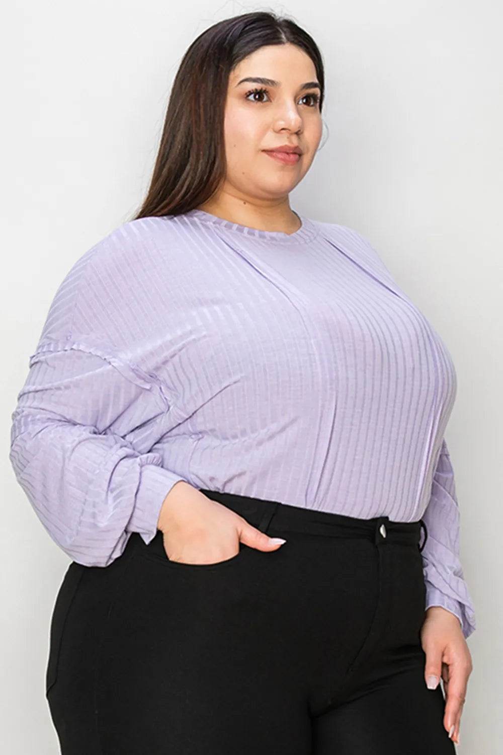 Basic Bae Full Size Ribbed Round Neck Long Sleeve T-Shirt - Store 42