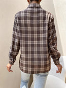 Oversized Plaid Button-Up Shirt