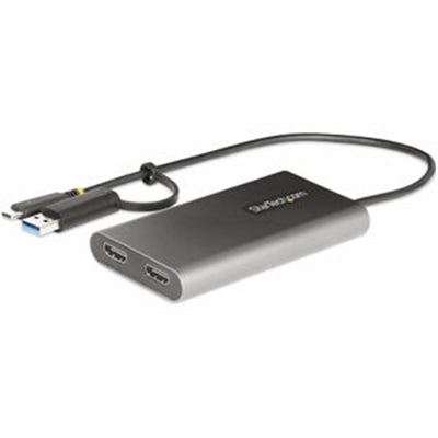Startech USB-C to Dual-HDMI Adapter - Connect 2x 4K 60Hz Displays, 100W PD Pass-Through, Compatible with M1/M2 MacBooks