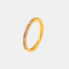Titanium Steel Inlaid Zircon Ring Gold