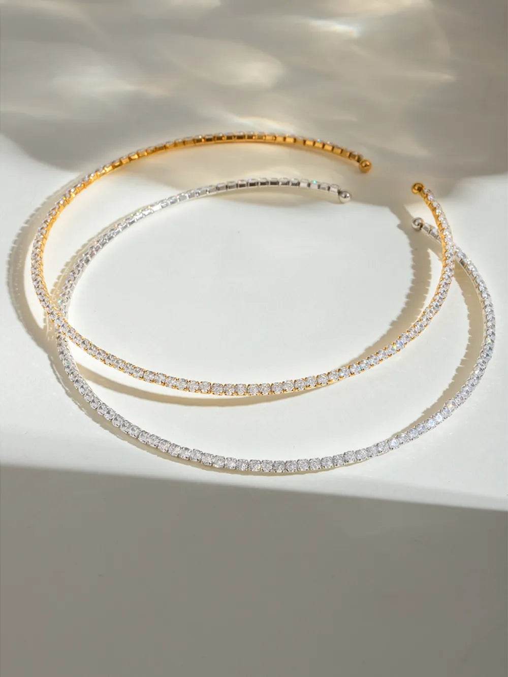 Elegant 18K Gold-Plated Stainless Steel Necklace with Zircon Inlay - Timeless Jewelry Piece - Store 42