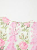 Floral Print Ruffled Sleeve Blouse