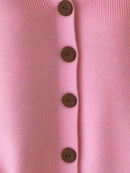 Full Size Plus Size Button-Front V-Neck Cardigan, Slightly Stretchy, 95% Acrylic Blend - Store 42