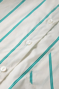 St Patricks Striped Wide Short Sleeve Shift Mini Shirt Dress