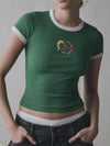 Trendsi Graphic Round Neck Short Sleeve T-Shirt - Slightly Stretchy, Opaque Fabric, 95% Polyester - Store 42