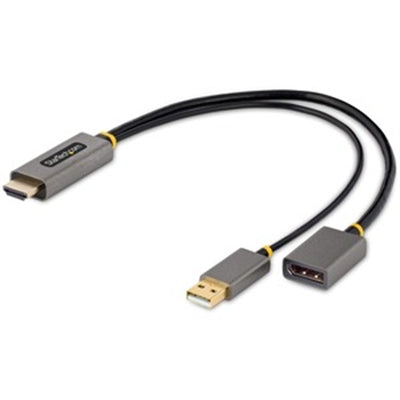 1Ft HDMI to DisplayPort Adapter - 4K 60Hz, USB Powered, HDR & Ultrawide Support
