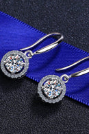 1 Carat Moissanite 925 Sterling Silver Drop Earrings - Store 42