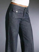 Full Size High-Waisted Wide-Leg Wash Jeans Plus Size - Store 42