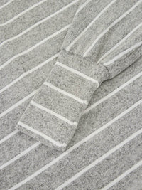 Sleek Stripe Dolman Sleeve Drop Shoulder Top - Soft Stretchy Blend, Easy Care, Imported Fashion - Store 42