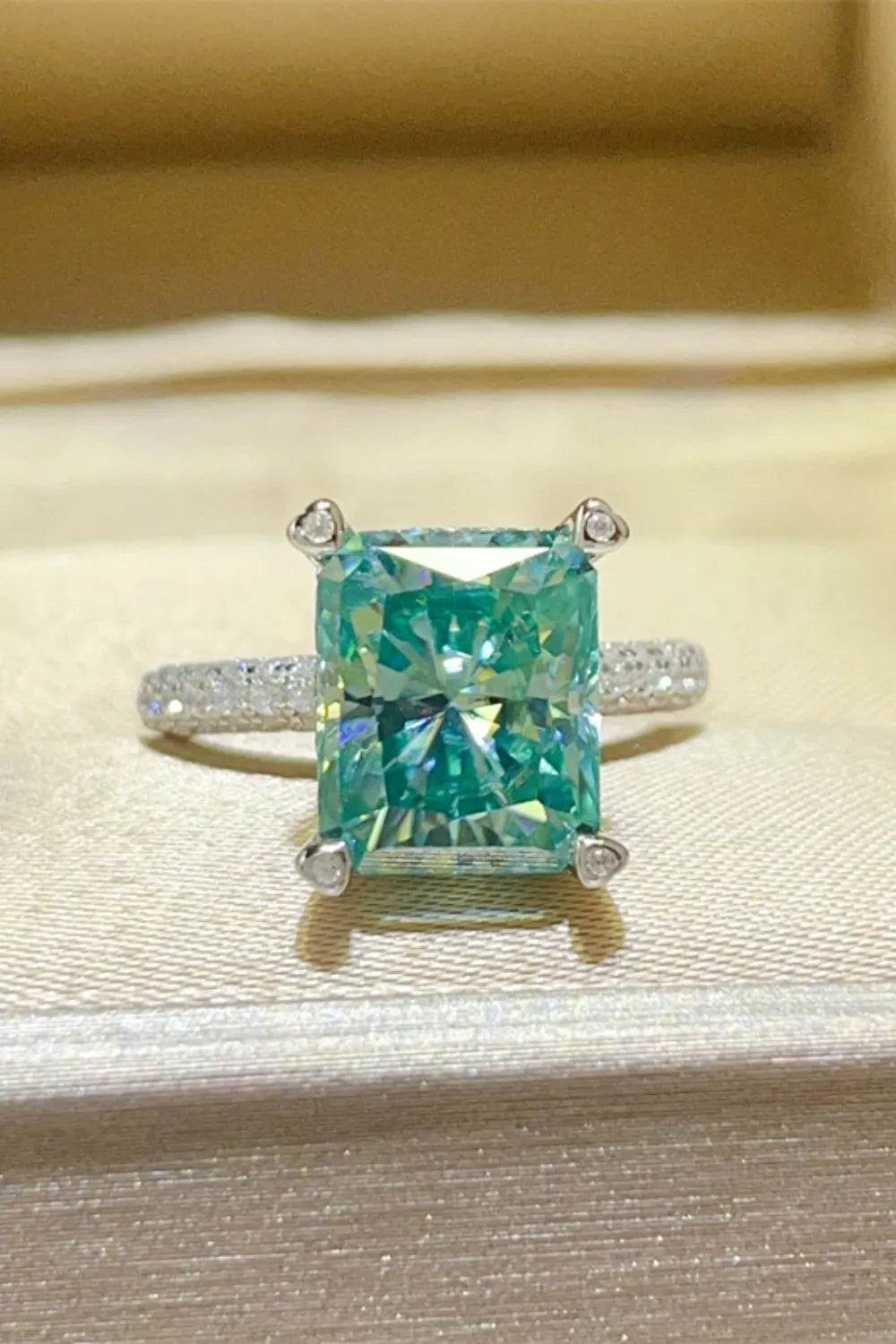 5 Carat Moissanite Ring in 925 Sterling Silver with Platinum Plating - Elegant and Timeless Jewelry