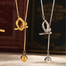 Elegant 18K Gold-Plated Stainless Steel Bead Necklace, 26.1-Inch Chain Length - Store 42