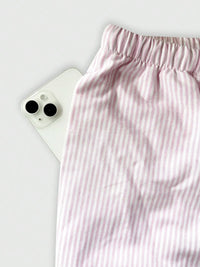Drawstring Striped Wide Leg Pants