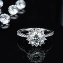2 Carat Moissanite 925 Sterling Silver Ring