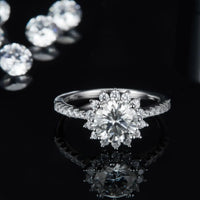 2 Carat Moissanite 925 Sterling Silver Ring