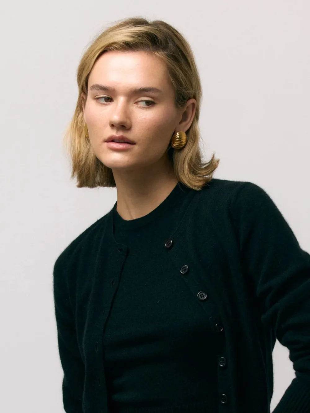 Elegant 18K Gold-Plated Stainless Steel Ribbed Earrings for Sophisticated Style - Store 42