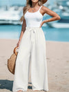 Full Size Drawstring Waist Wide Leg Pants Plus Size - Store 42