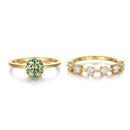 1 Carat Moissanite 925 Sterling Silver 2pcs Ring Set - Store 42
