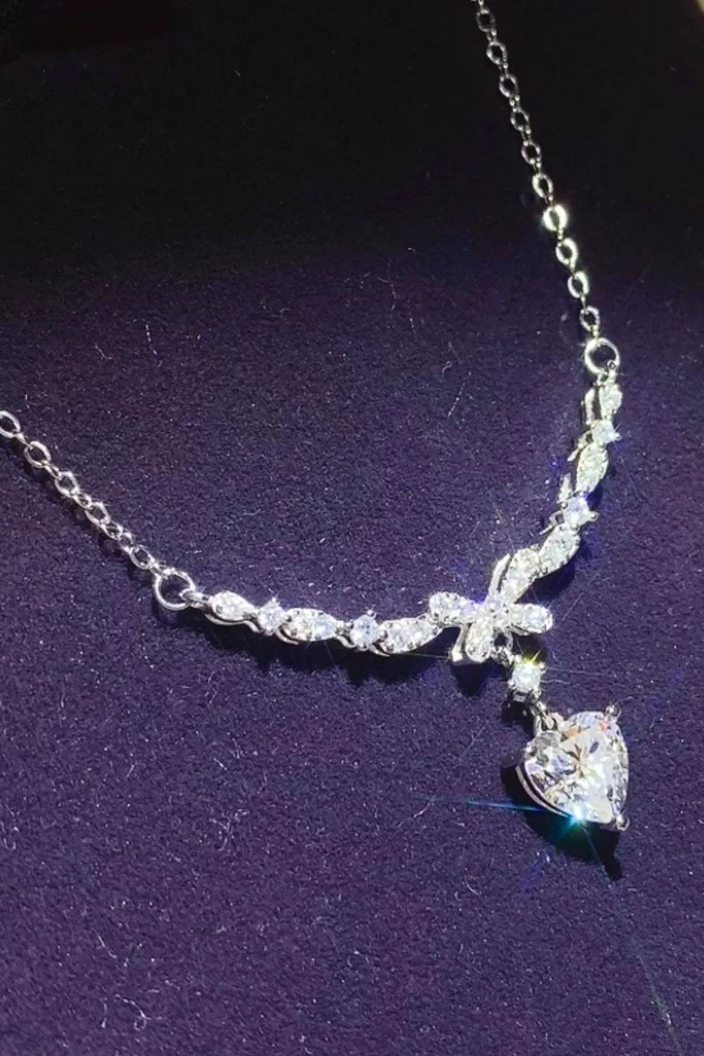 1 Carat Moissanite Necklace in 925 Sterling Silver with Certificate - Elegant Gift - Store 42