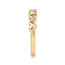 Elegant 925 Sterling Silver Moissanite Heart Ring - 0.12ct with 18K Gold-Plated Finish - Store 42