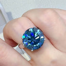 10 Carat Moissanite Ring in 925 Sterling Silver with Certificate - Elegant Luxury Jewelry - Store 42