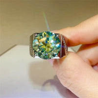 10 Carat Moissanite 925 Sterling Silver Signet Ring - Store 42