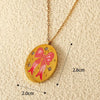 Stainless Steel Pendant Necklace Gold B One Size