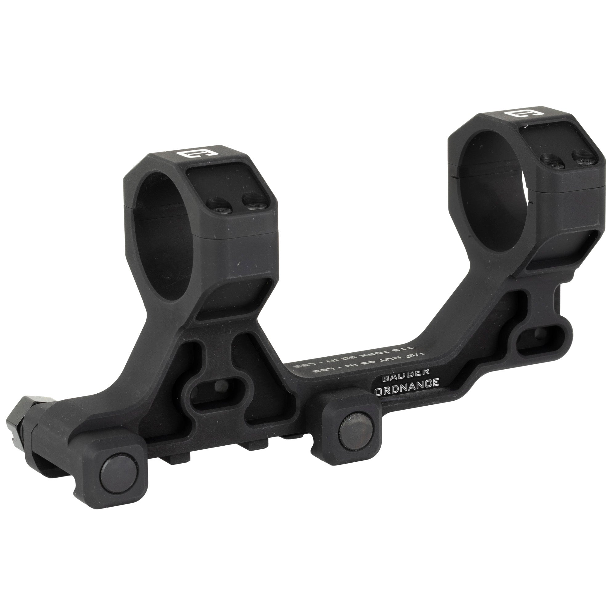 Badger Ordnance Condition One Modular Mount 30MM 1.93" Black - Aluminum, 0 MOA Cant